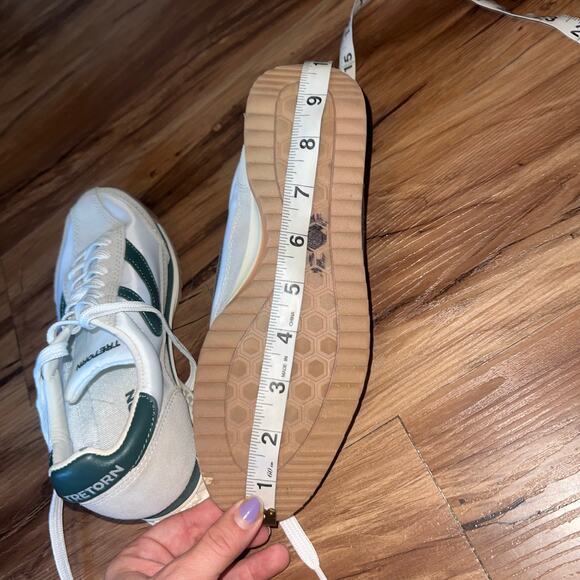 Cream White Green Tretorn Suede Rawlins Retro Sneaker Tennis Shoe Size 6M - Picture 13 of 15